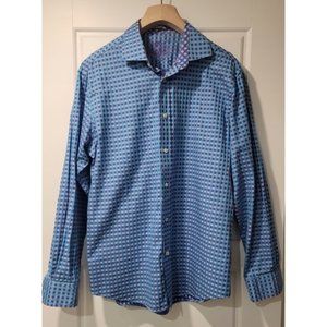 Bugatchi NWOT Blue Purple button down Shirt